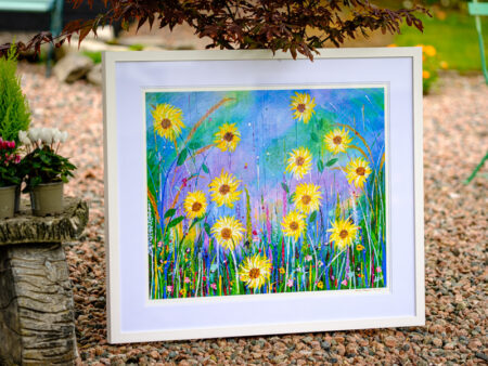 Sunflower Explosion framed fine art print