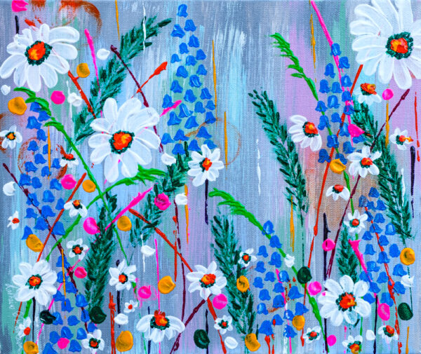 Daisies on canvas - Original Art by Lorraine O'Donovan