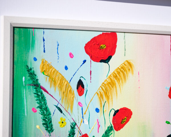 Poppies closeup detail by Lorraines Art