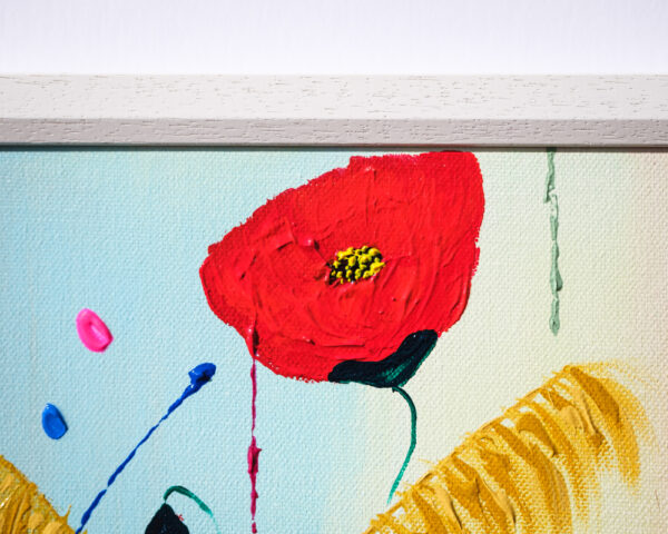Poppies closeup detail by Lorraines Art